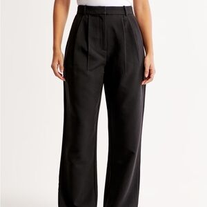 Curve Love A&F Sloane Tailored Wide Leg Pant
